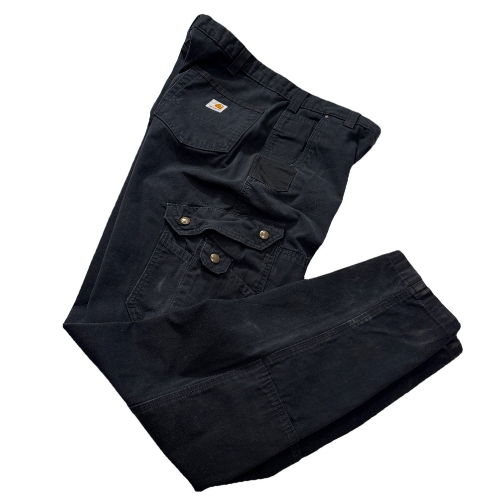 Vintage Carhartt Black Painter Pants Cargo Y2K Carpenter Men's 36x36 USA
